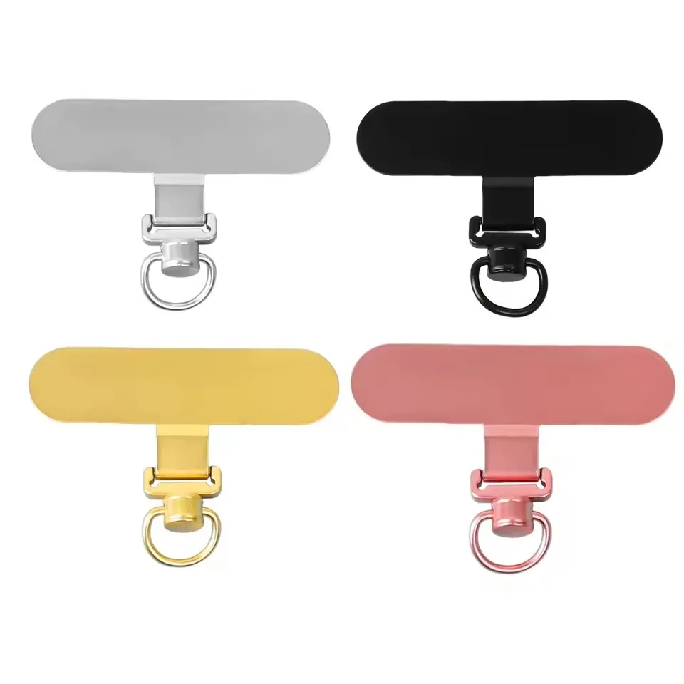 360 Rotating Phone Lanyard Clip Metal Stainless Steel Tether Tab Gasket Universal Anti-Lost Phone Strap Holder Adapter Connector