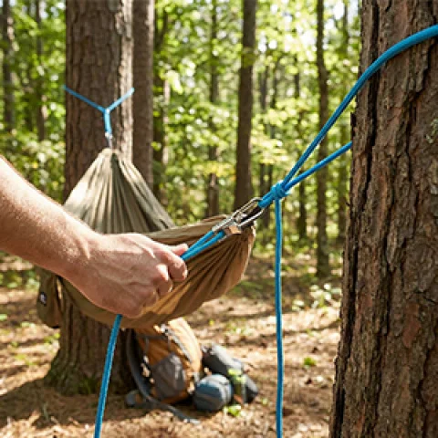 Rope Tying Tool And Tensioner with Roller Tensioner, Heavy-Duty Retractable Buckle with Accessory Rope, Suitable for Camping