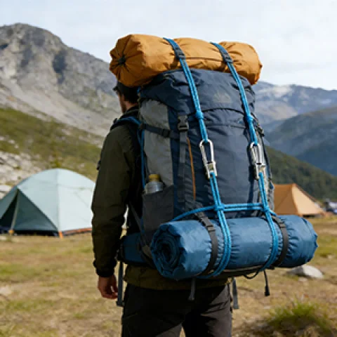 Rope Tying Tool And Tensioner with Roller Tensioner, Heavy-Duty Retractable Buckle with Accessory Rope, Suitable for Camping