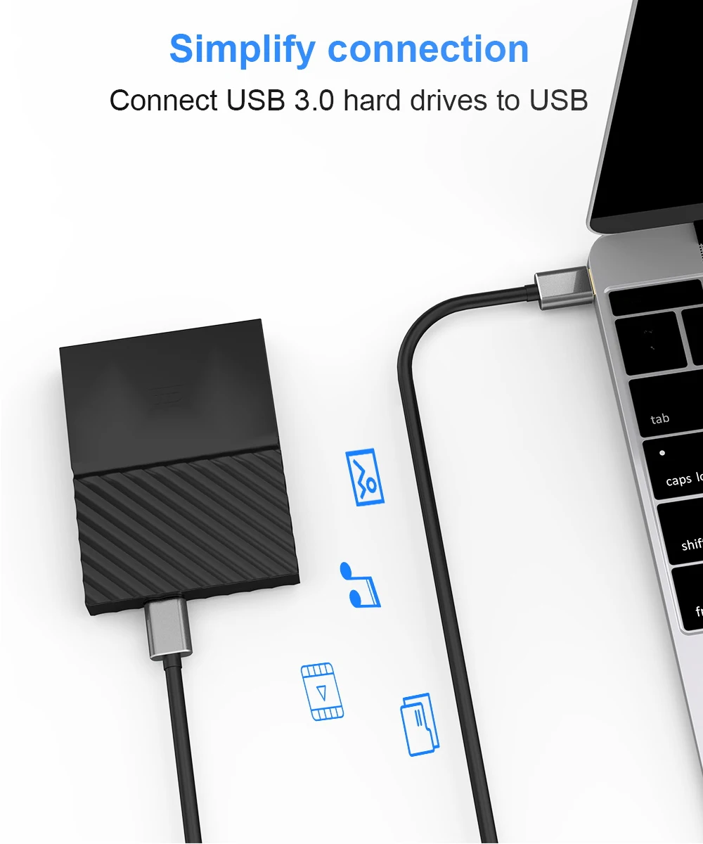 Hard Drive External Cable USB Micro B Cable HDD Cable Micro Data Cable SSD Sata Cable for Samsung Hard Disk Micro B USB3.0 Cable