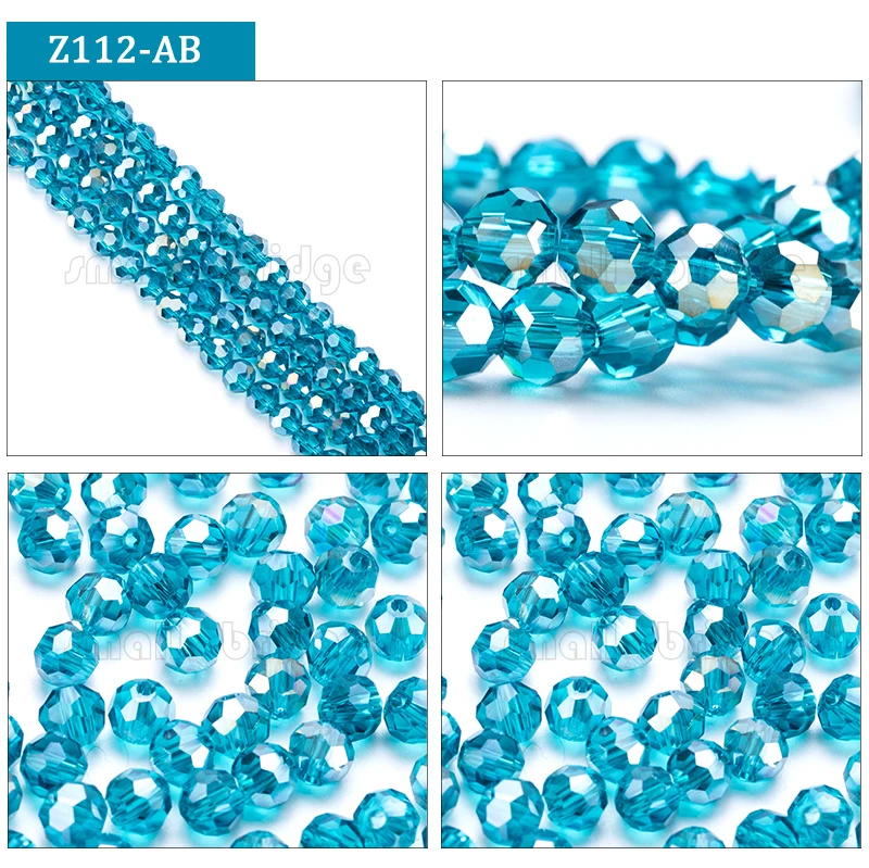 3 4 6 8mm Czech Black Glass Beads For Jewelry Making Bracelet Diy necklace beads Round loose Spacer Crystal Beads Wholesale Z102