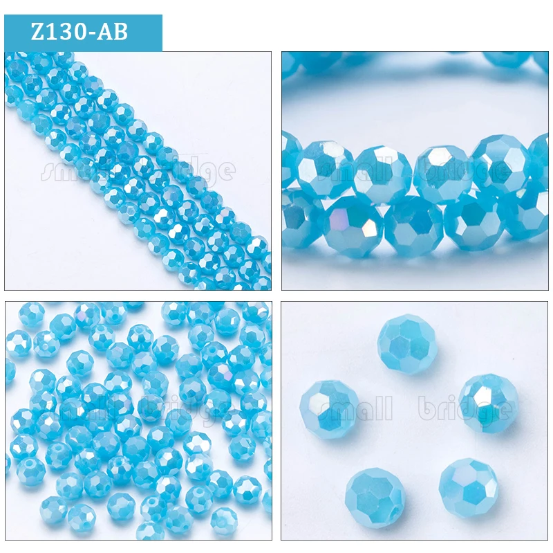 3 4 6 8mm Czech Black Glass Beads For Jewelry Making Bracelet Diy necklace beads Round loose Spacer Crystal Beads Wholesale Z102