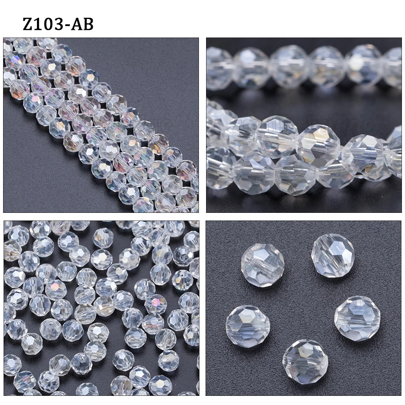 3 4 6 8mm Czech Black Glass Beads For Jewelry Making Bracelet Diy necklace beads Round loose Spacer Crystal Beads Wholesale Z102