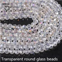 3 4 6 8mm Czech Black Glass Beads For Jewelry Making Bracelet Diy necklace beads Round loose Spacer Crystal Beads Wholesale Z102