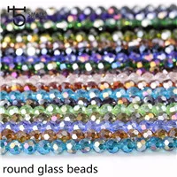 3 4 6 8mm Czech Black Glass Beads For Jewelry Making Bracelet Diy necklace beads Round loose Spacer Crystal Beads Wholesale Z102