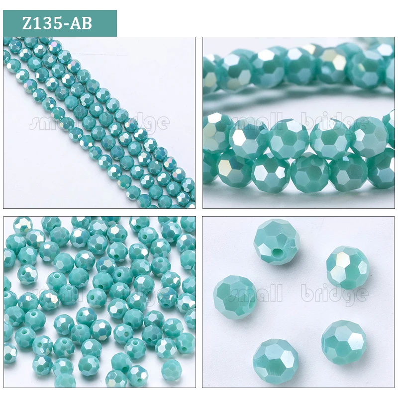 3 4 6 8mm Czech Black Glass Beads For Jewelry Making Bracelet Diy necklace beads Round loose Spacer Crystal Beads Wholesale Z102