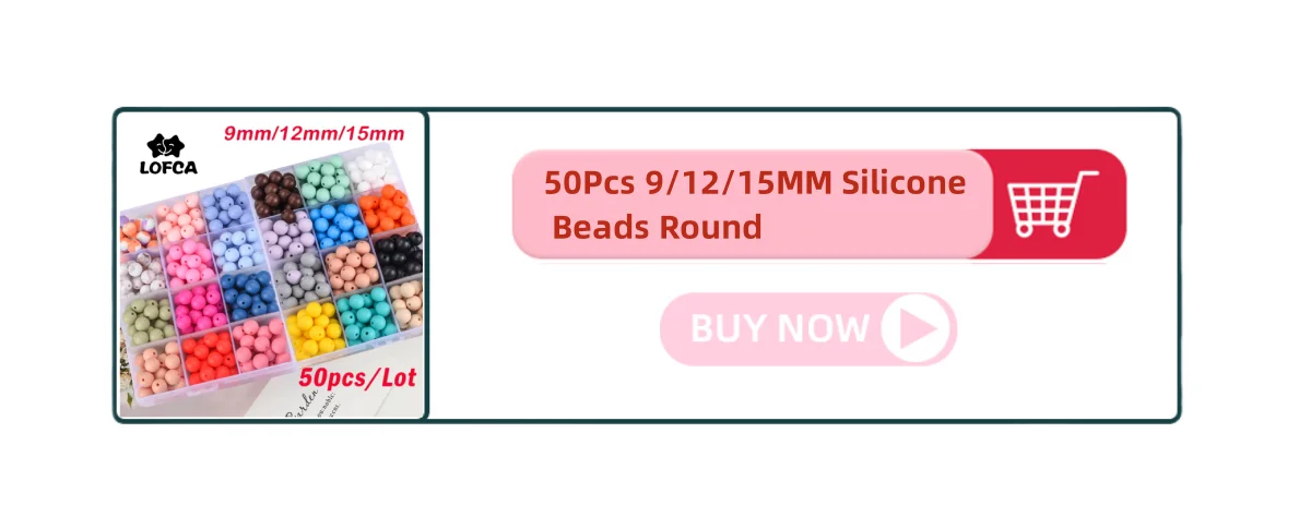 LOFCA 15mm 10pcs/lot Silicone Bead Safe Food Grade Round Fashion DIY Keychain Necklace Jewelry Accessories