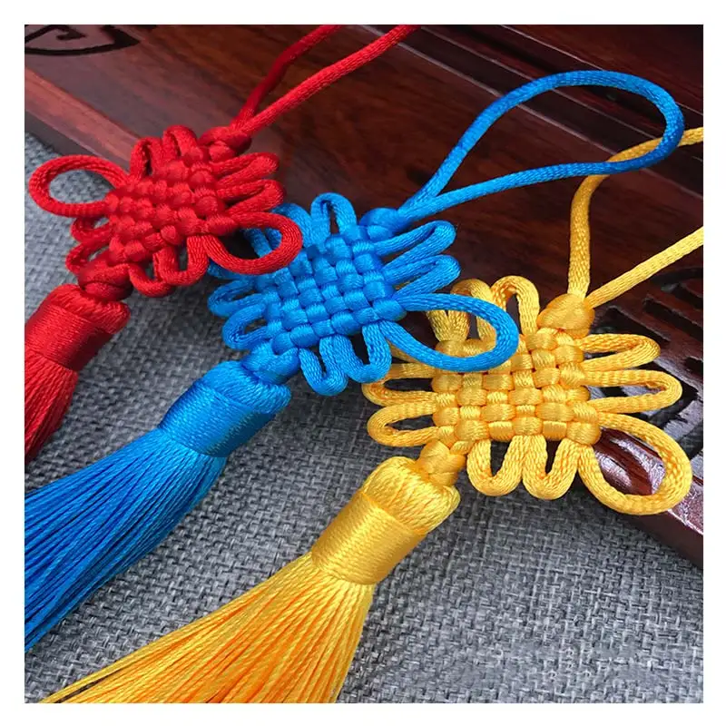2pcs/lot Chinese Knot Tassel Silk Fringe Bangs Flower Tassel Trim Decorative Garment for Curtains Home Decoration Accessories