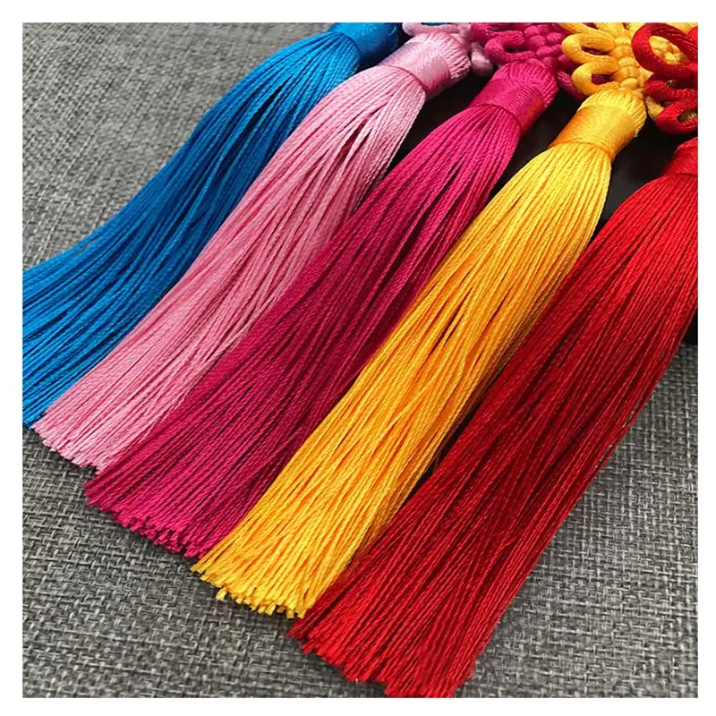 2pcs/lot Chinese Knot Tassel Silk Fringe Bangs Flower Tassel Trim Decorative Garment for Curtains Home Decoration Accessories