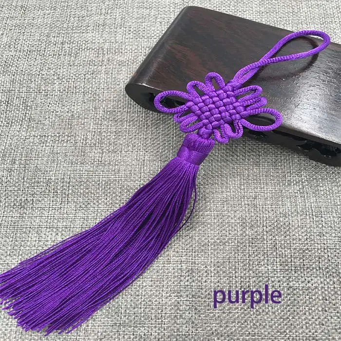 2pcs/lot Chinese Knot Tassel Silk Fringe Bangs Flower Tassel Trim Decorative Garment for Curtains Home Decoration Accessories