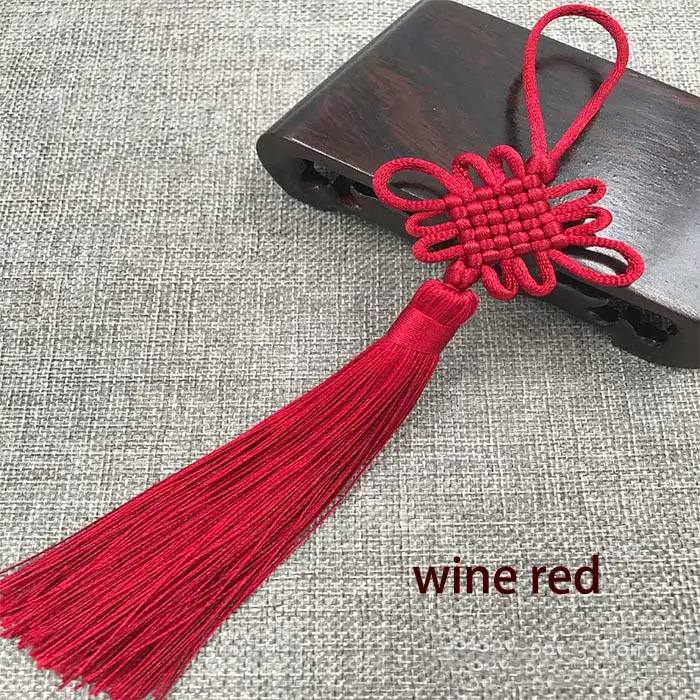 2pcs/lot Chinese Knot Tassel Silk Fringe Bangs Flower Tassel Trim Decorative Garment for Curtains Home Decoration Accessories