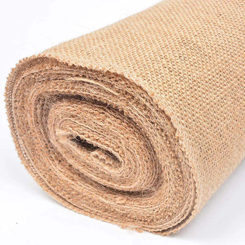 25-150MM Natural Burlap Fabric Jute Craft Ribbon Hessian Lace For Gift Wrapping Christmas Rustic Vintage Wedding Decor 2Meter