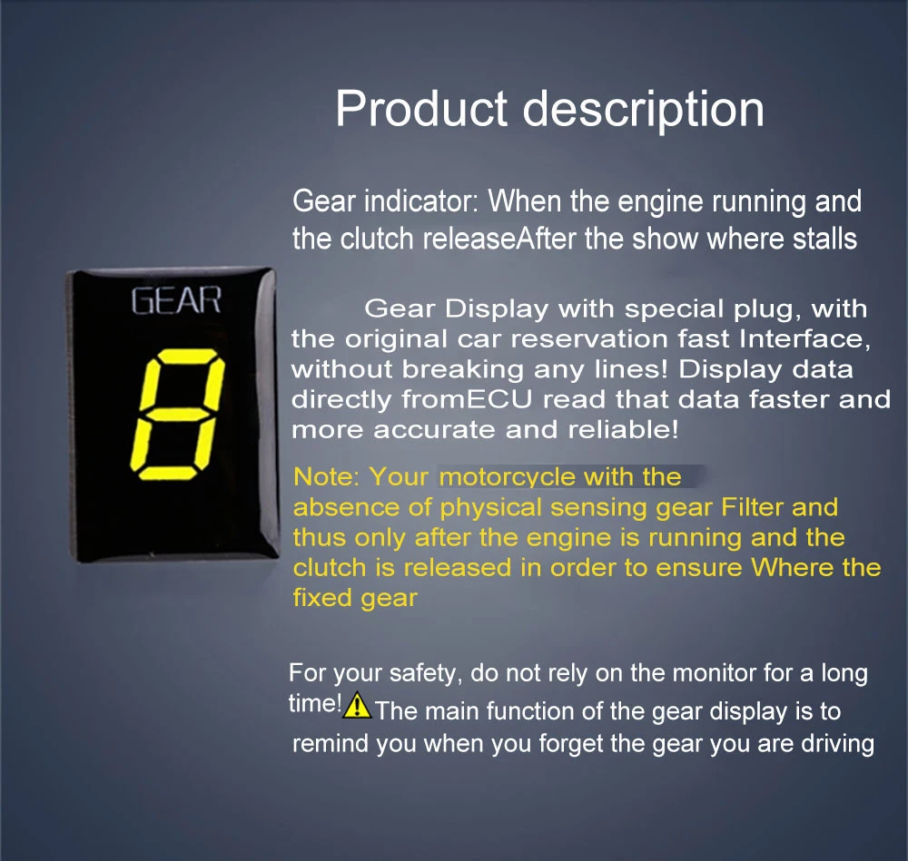For Honda CBR 600 RR CB500X CBR600RR CBR1000RR CB600F Hornet CB650F CBR650F CB650F Motorcycle Gear Indicator Speed Display Meter
