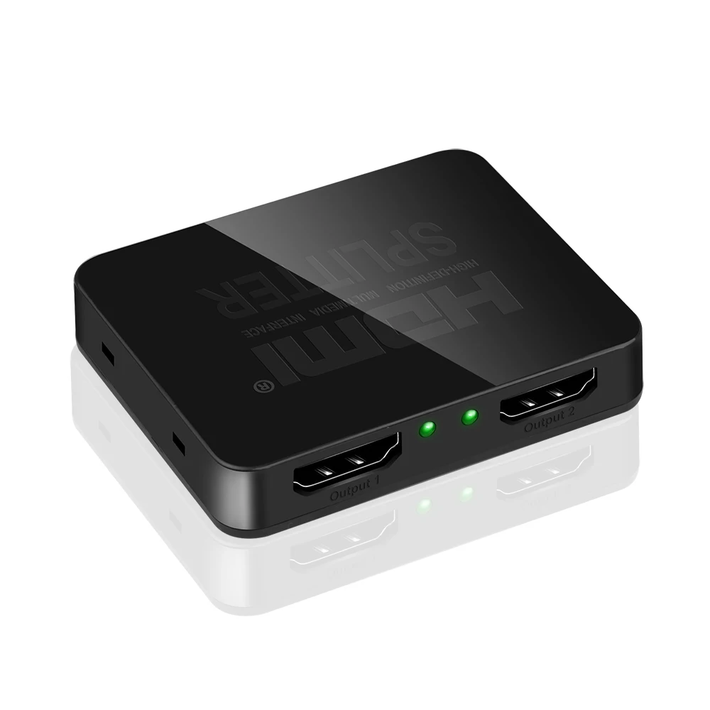 KEBIDU 1 in 2 out 1080p 4K 1x2 HDCP Stripper 3D Splitter Power Signal Amplifier Audio Video Distributor For Projectors