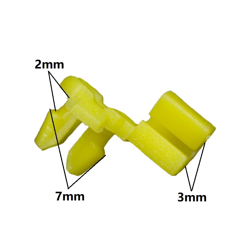 Universal Auto Door Lock Rod Clip Driver Side Handle Retainer fits 3mm 4mm Hole Plastic Rivet Fasteners Retainers Car Wire Clip