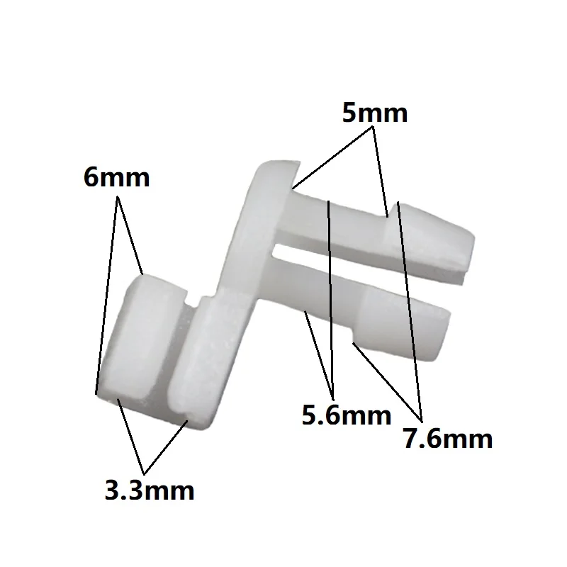 Universal Auto Door Lock Rod Clip Driver Side Handle Retainer fits 3mm 4mm Hole Plastic Rivet Fasteners Retainers Car Wire Clip