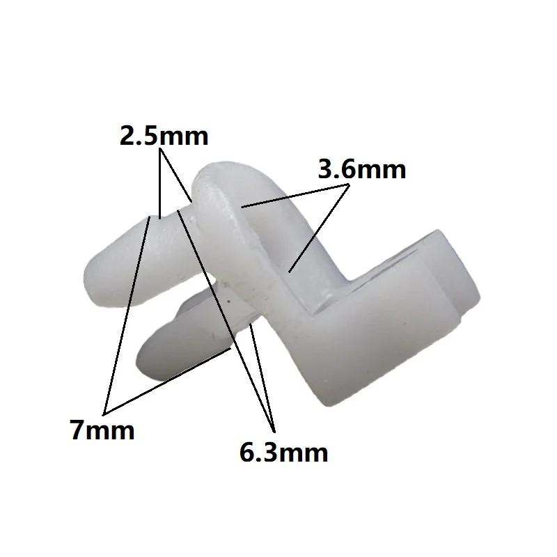 Universal Auto Door Lock Rod Clip Driver Side Handle Retainer fits 3mm 4mm Hole Plastic Rivet Fasteners Retainers Car Wire Clip