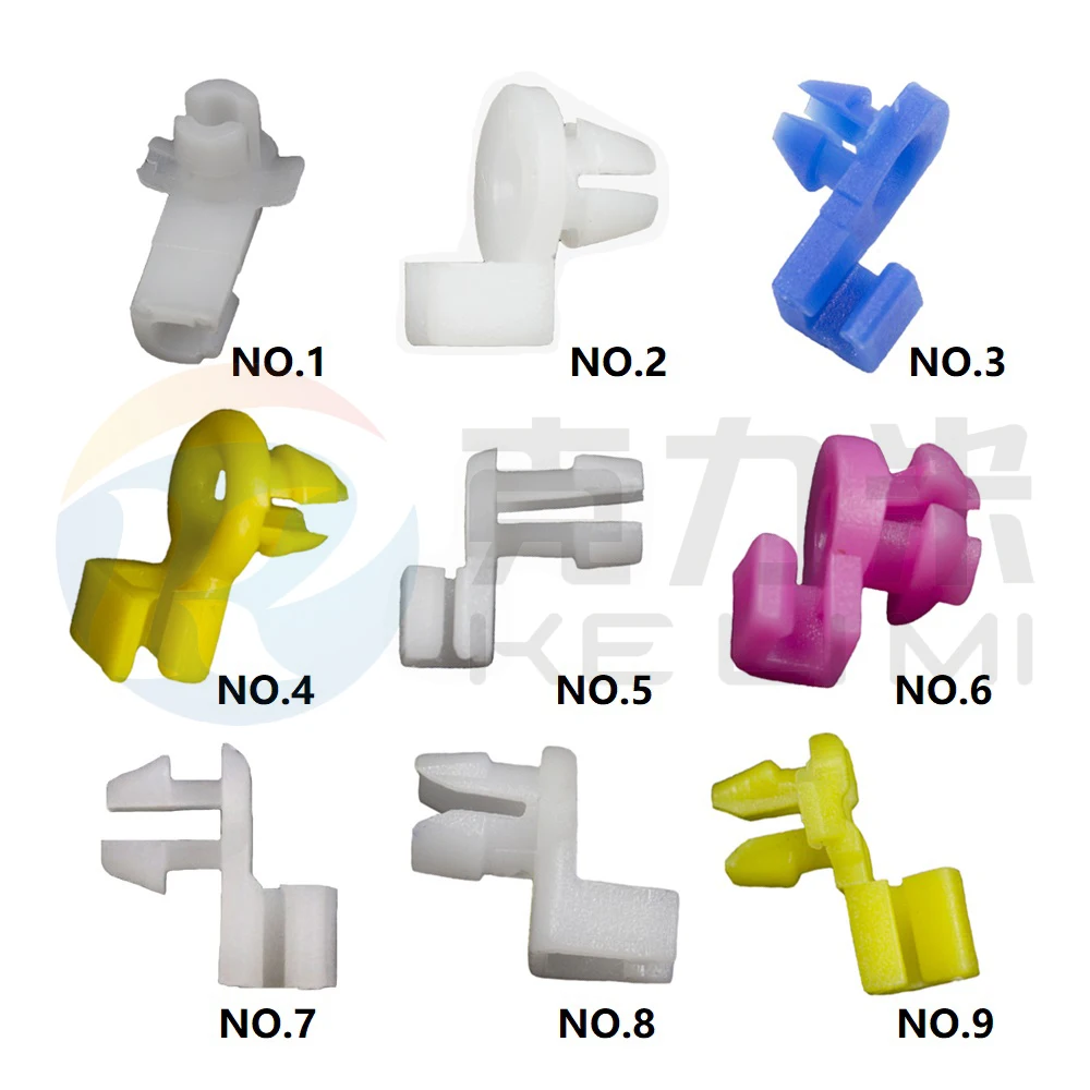 Universal Auto Door Lock Rod Clip Driver Side Handle Retainer fits 3mm 4mm Hole Plastic Rivet Fasteners Retainers Car Wire Clip