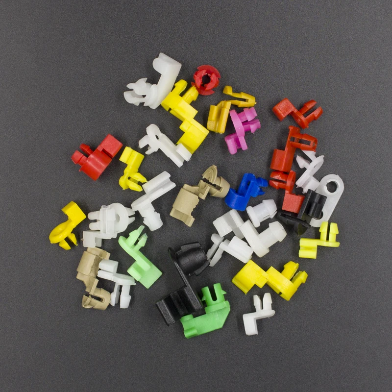 Universal Auto Door Lock Rod Clip Driver Side Handle Retainer fits 3mm 4mm Hole Plastic Rivet Fasteners Retainers Car Wire Clip