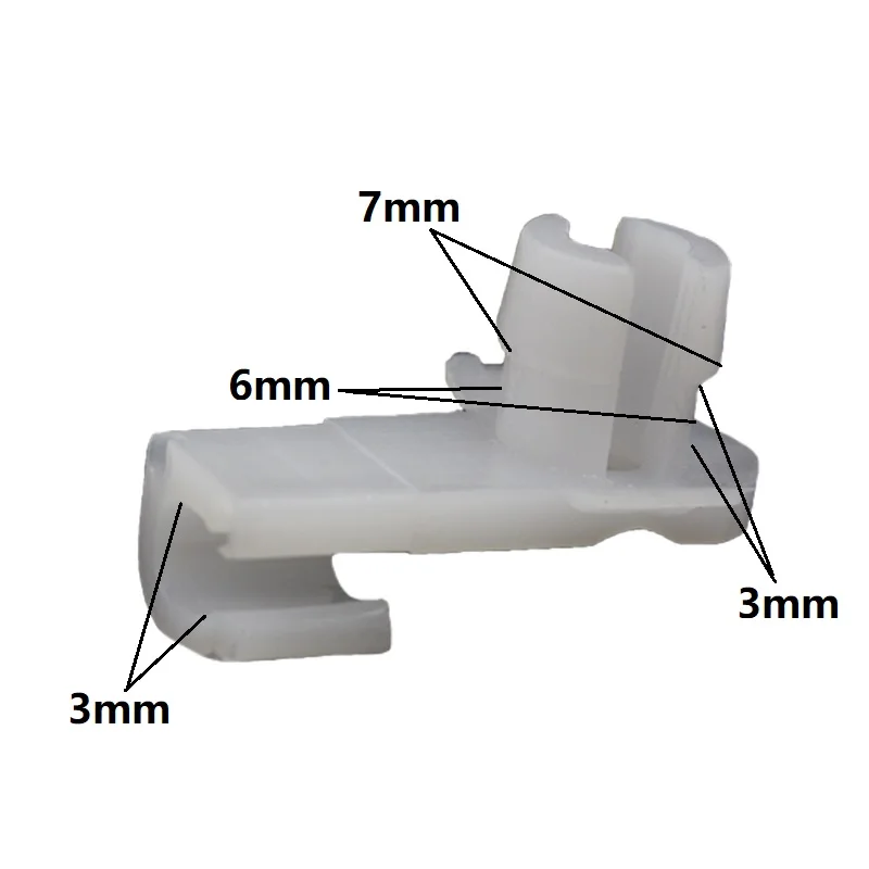 Universal Auto Door Lock Rod Clip Driver Side Handle Retainer fits 3mm 4mm Hole Plastic Rivet Fasteners Retainers Car Wire Clip