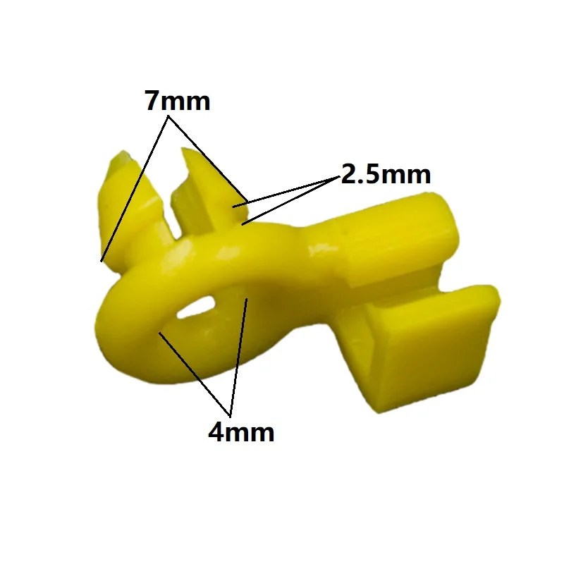 Universal Auto Door Lock Rod Clip Driver Side Handle Retainer fits 3mm 4mm Hole Plastic Rivet Fasteners Retainers Car Wire Clip