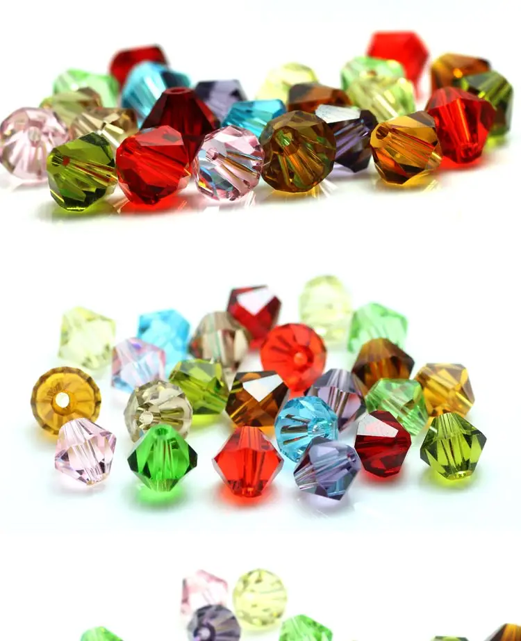 AAA Austrian Crystal Bicone Beads 2 3 4 6 8mm Multicolor Faceted Glass Spacer Beads for Jewelry Making Diy Accessories Wholesale