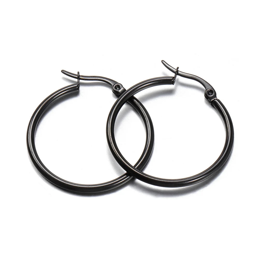 10pcs Gold 316L Stainless Steel Open Earrings Circle 15 20 25 40mm Earring Hooks Base Ear Ring for Jewelry Making Components DIY