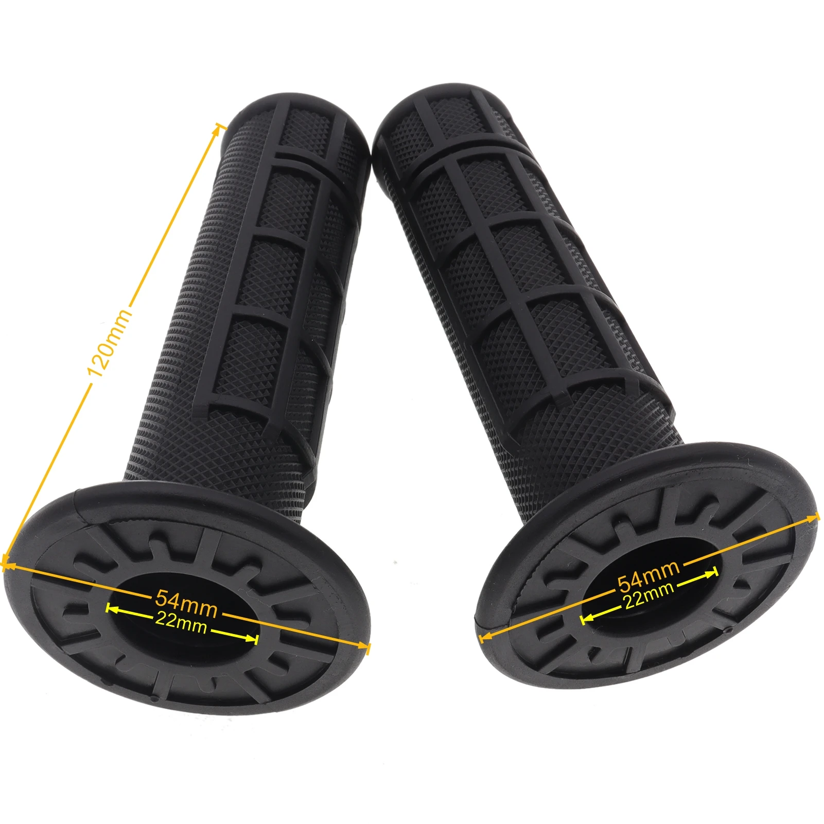 7/8" Rubber Handlebar Handle Grip 22mm Grips Left and Right ATV Motorcycle Dirt Pit Bike Motocross Thumb Throttle