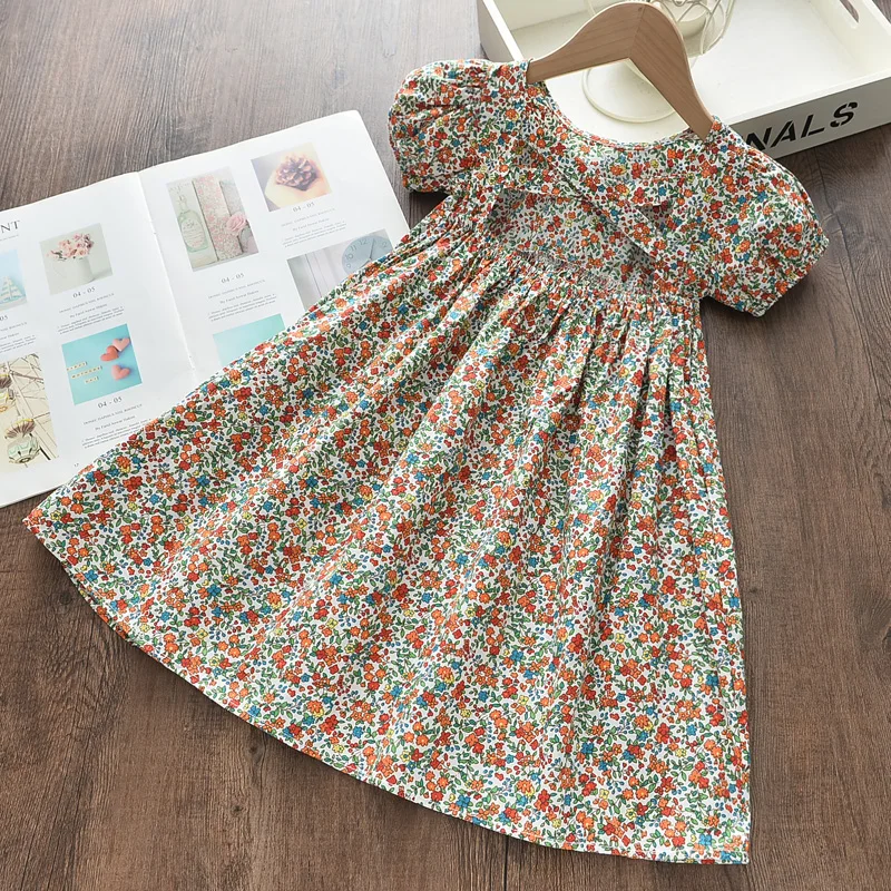 Bear Leader Floral Girls Dress Floral Kids Dresses Girls Princess Dress Children Clothes Girls Dress Casual Wear 3 7Y Vestido