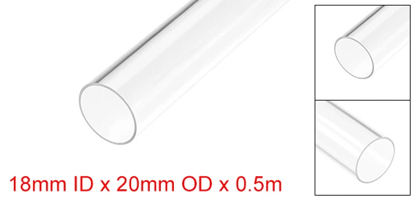 Uxcell O.D 8mm-22mm 50cm Long Rigid Acrylic Pipes Round Tube Tubing Transparent PMMA Tube Aquarium Accessoires Pipe Fittings