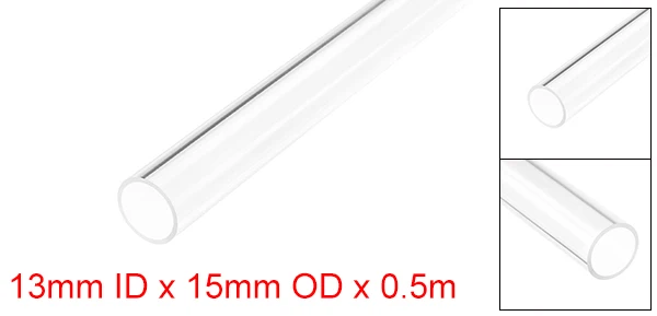 Uxcell O.D 8mm-22mm 50cm Long Rigid Acrylic Pipes Round Tube Tubing Transparent PMMA Tube Aquarium Accessoires Pipe Fittings