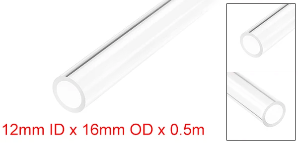 Uxcell O.D 8mm-22mm 50cm Long Rigid Acrylic Pipes Round Tube Tubing Transparent PMMA Tube Aquarium Accessoires Pipe Fittings