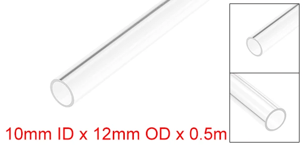 Uxcell O.D 8mm-22mm 50cm Long Rigid Acrylic Pipes Round Tube Tubing Transparent PMMA Tube Aquarium Accessoires Pipe Fittings