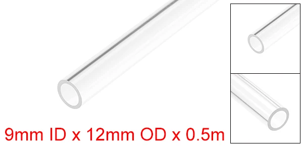 Uxcell O.D 8mm-22mm 50cm Long Rigid Acrylic Pipes Round Tube Tubing Transparent PMMA Tube Aquarium Accessoires Pipe Fittings