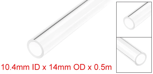 Uxcell O.D 8mm-22mm 50cm Long Rigid Acrylic Pipes Round Tube Tubing Transparent PMMA Tube Aquarium Accessoires Pipe Fittings
