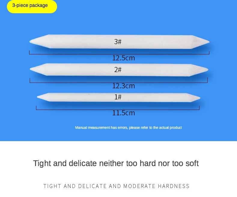 3/6pcs/set Blending Smudge Stump Stick Tortillon Sketch Art White Drawing Charcoal Sketcking Tool Rice Paper Pen Artist Supplies