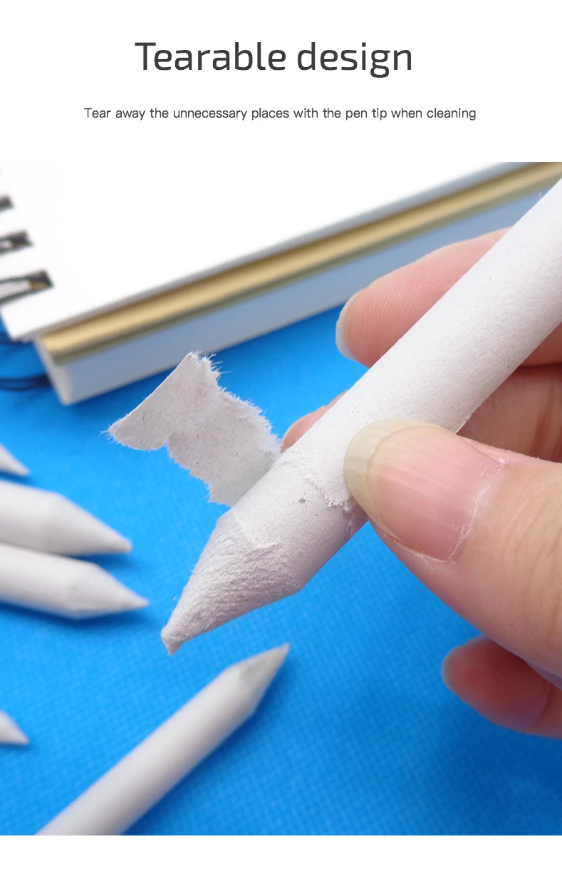 3/6pcs/set Blending Smudge Stump Stick Tortillon Sketch Art White Drawing Charcoal Sketcking Tool Rice Paper Pen Artist Supplies