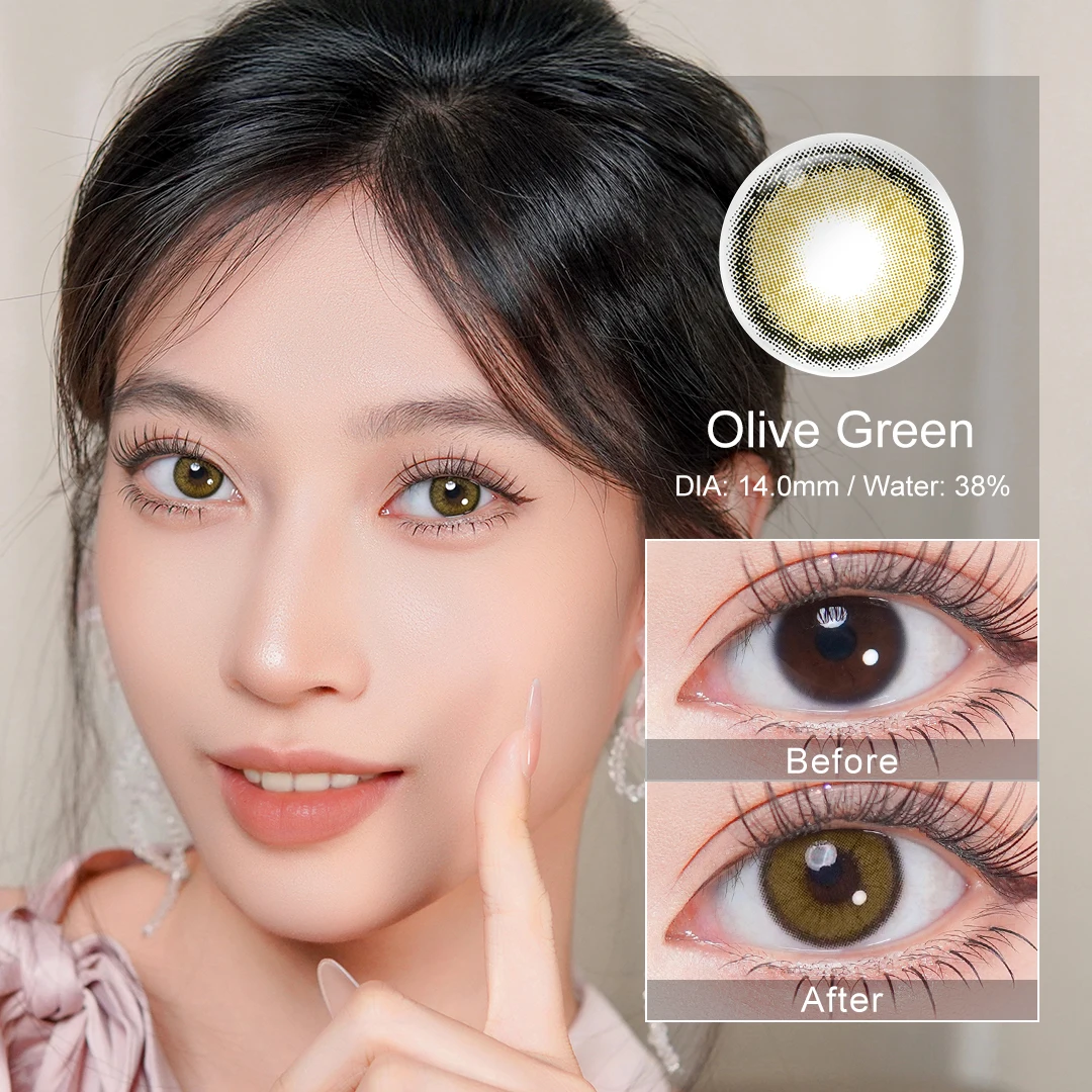 Hot! MAGISTER Natural Colored Contact Lenses Roze Beige Brown Contact Eyes Lens Ochre Lens Suitable All Occasions 14.0mm 6Months