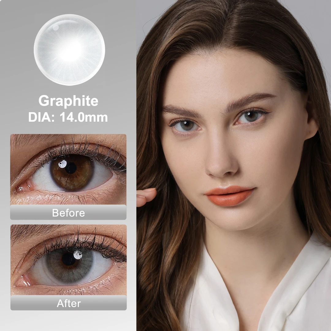 Hot! MAGISTER Natural Colored Contact Lenses Roze Beige Brown Contact Eyes Lens Ochre Lens Suitable All Occasions 14.0mm 6Months