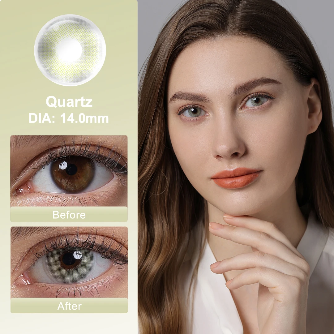 Hot! MAGISTER Natural Colored Contact Lenses Roze Beige Brown Contact Eyes Lens Ochre Lens Suitable All Occasions 14.0mm 6Months