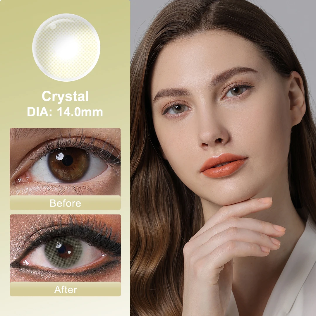 Hot! MAGISTER Natural Colored Contact Lenses Roze Beige Brown Contact Eyes Lens Ochre Lens Suitable All Occasions 14.0mm 6Months