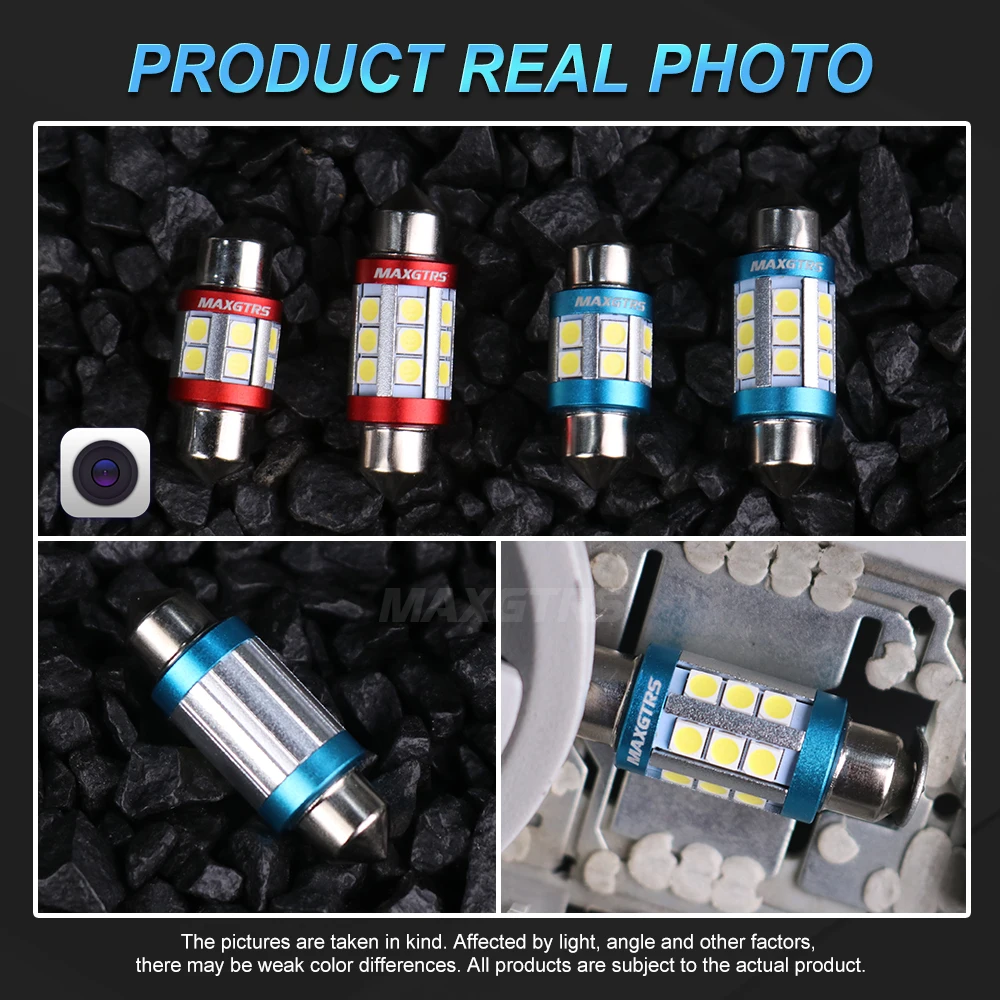 2x Festoon C5W C10W 3030 Chip Bulb Canbus 31mm/36mm/39mm/41mm Car LED Lamp Interior Dome Reading License Plate Lights 6000K