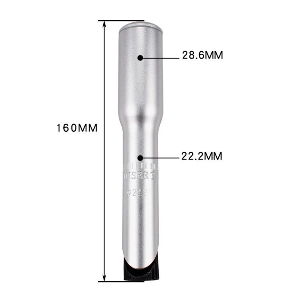 Aluminum Alloy Bicycle Stem Riser Adapter 1 1/8' φ22.2mm 25.4mm 160mm Bike Stem Extender Bike Quill Stem Adapter