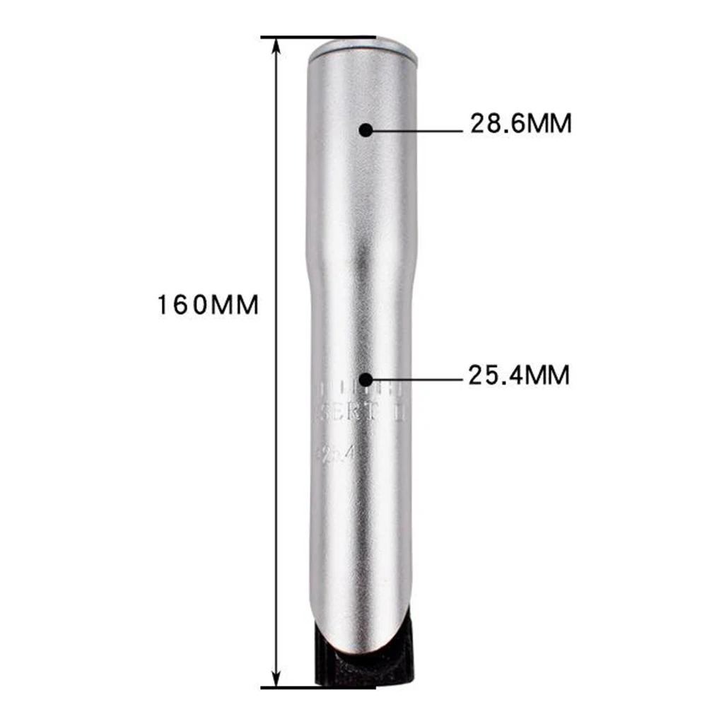 Aluminum Alloy Bicycle Stem Riser Adapter 1 1/8' φ22.2mm 25.4mm 160mm Bike Stem Extender Bike Quill Stem Adapter