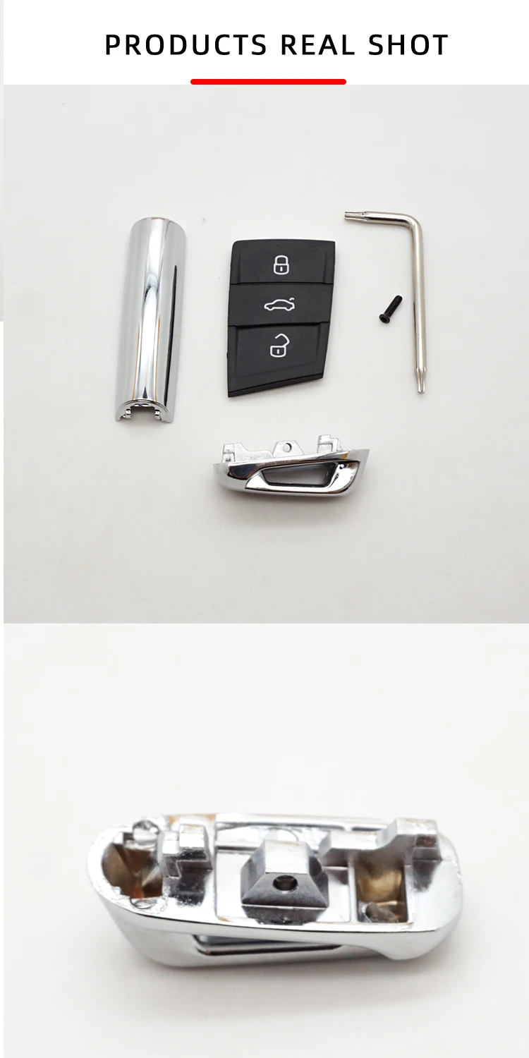 Xinyuexin Shiny Metal Part Key Pad for Vw Gollf 7 MK7 for Skoda Octavia A7 for Seat Remote Keyless Auto Metal Part for Golf Mk7