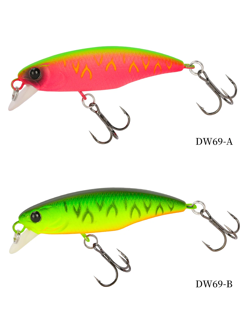 TSURINOYA Fishing Lure DW69 Sinking Minnow Hard Bait 48S 48mm 3.3g Fishing Wobblers Jerkbait Bass Trout Lure Swimbait