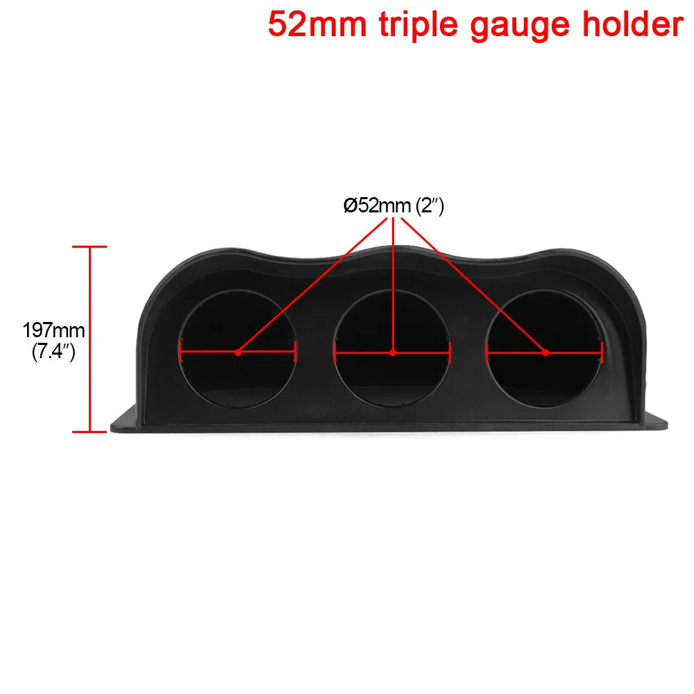 2INCH 52mm Universal Car Meters Holder Black Single Double Triple  Car Gauge Pod for Left Right Drive Car for 2 Inch 52mm Gauges
