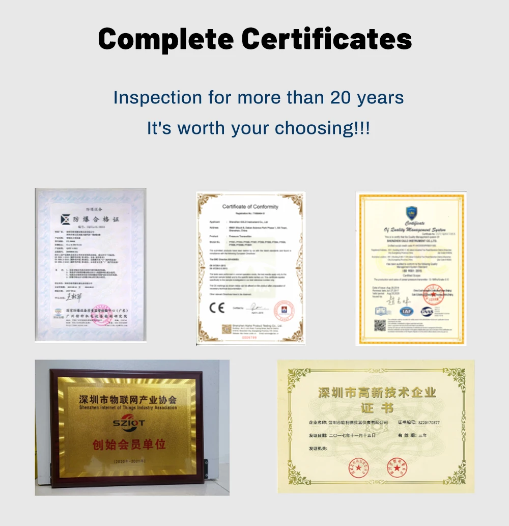 IP68 Pressure Transducer Pressure Transmitter Water Pump Sensor 0-16Bar/0-10Bar/25Bar 1/1.6Mpa/2.5Mpa 4-20ma G1/4