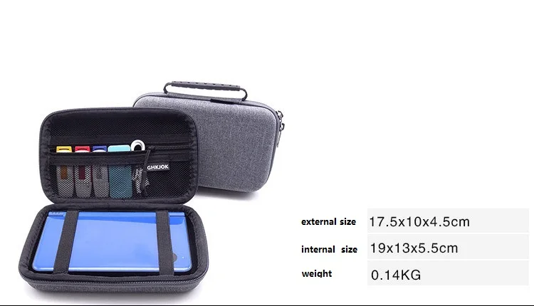 Power Bank Hard Drive Disk Storage Carrying Case Bag for Nintendo Handheld Console Nintendo New 3DS XL/ 3DS XL NEW 3DSXL/LL