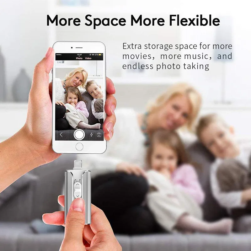OTG Usb Flash Drive for Phone 256G 512G 128G USB 3.0 Memory Stick External Storage for Phone/Android/Type C/Windows Device4 in 1